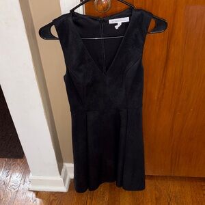 BCBGeneration Black V-Neck Sleeveless Mini Dress